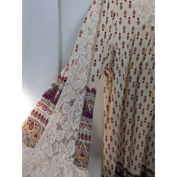 Velzera Women’s Bohemian Lace Floral Multi-Color Tunic Dress Size M - Picture 6 of 10